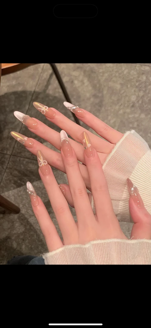 【直播链接】纯手工5⃣️单包邮手工蓝色小熊渐变穿戴式穿戴甲手工