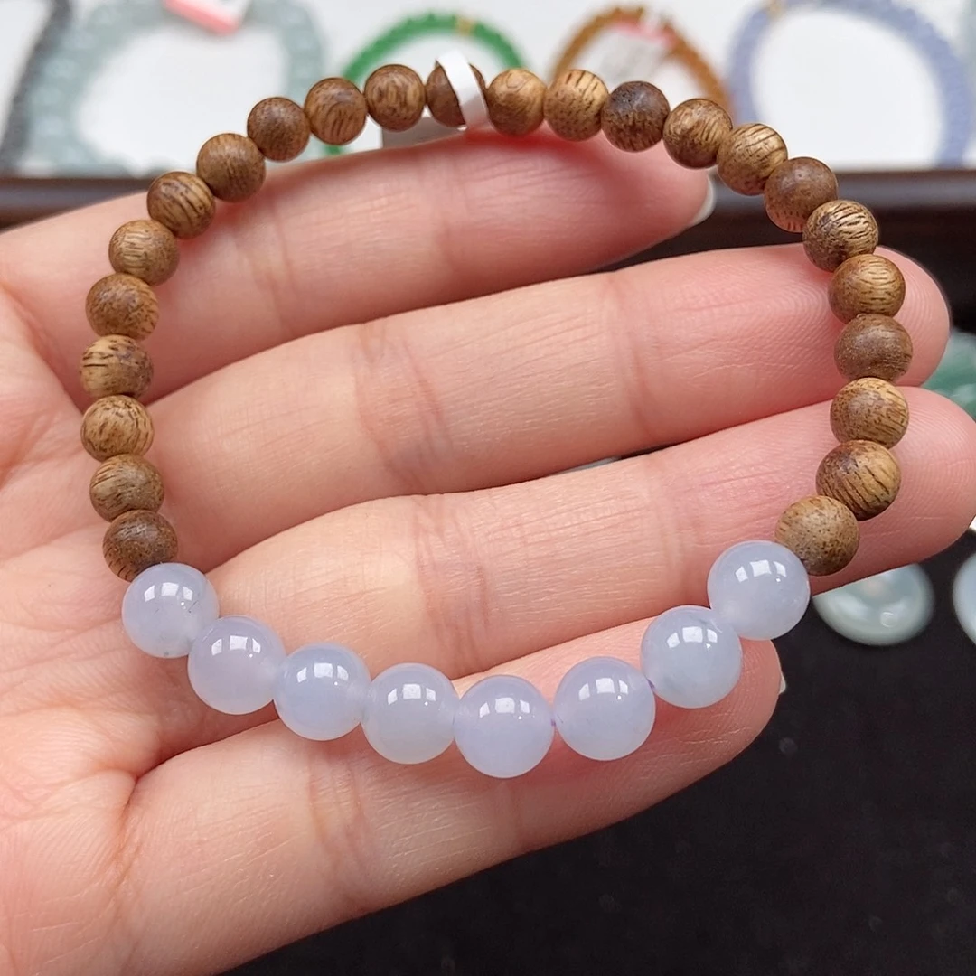 翡翠未镶嵌手串卡7