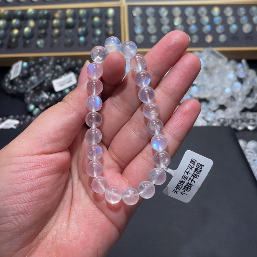 手链未镶嵌长石R**y蓝月光手链8.4mm