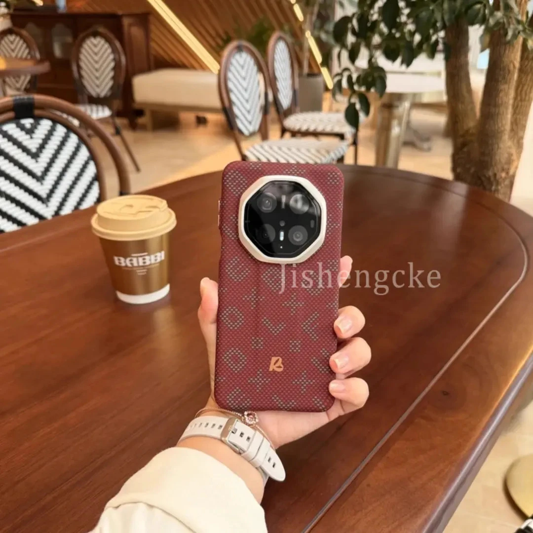 仿凯夫拉纹理磁吸适用华为Mate70rs手机壳60rs非凡大师时尚复古70