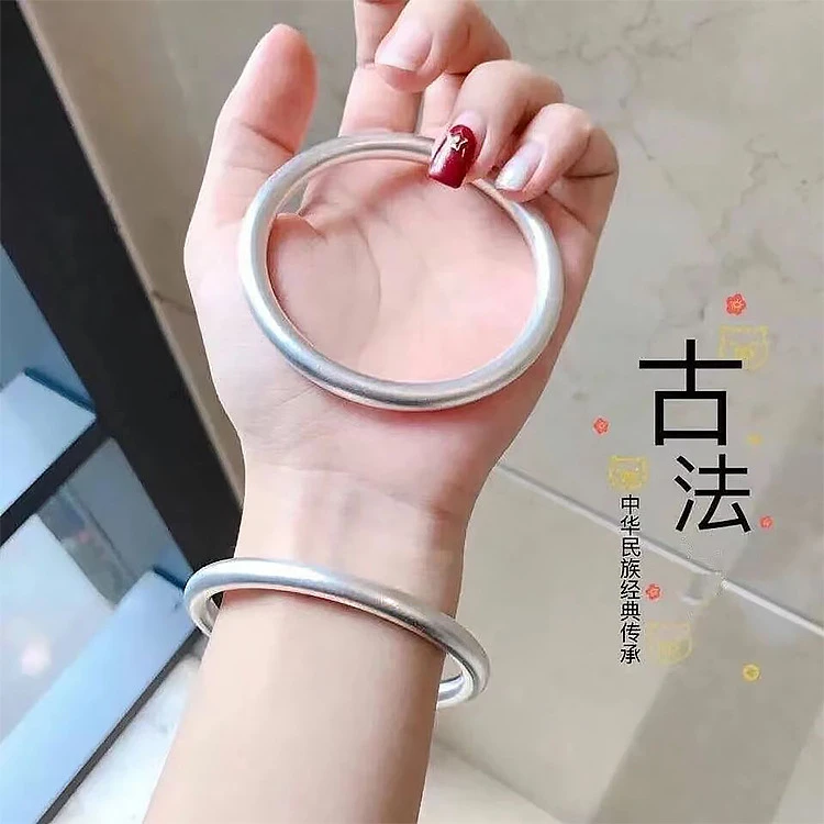 圈口58-64mm女通用民族风磨砂镯子传承古法简约