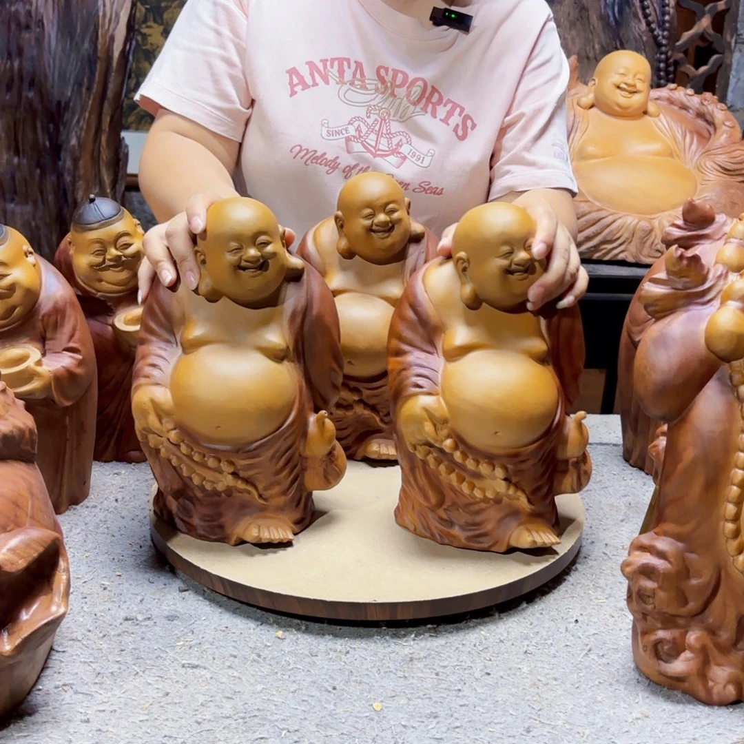 向***远香樟木葫芦弥勒佛