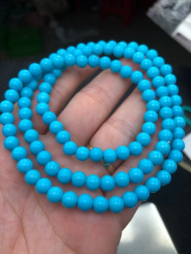 A209高瓷蓝6mm佛珠手串