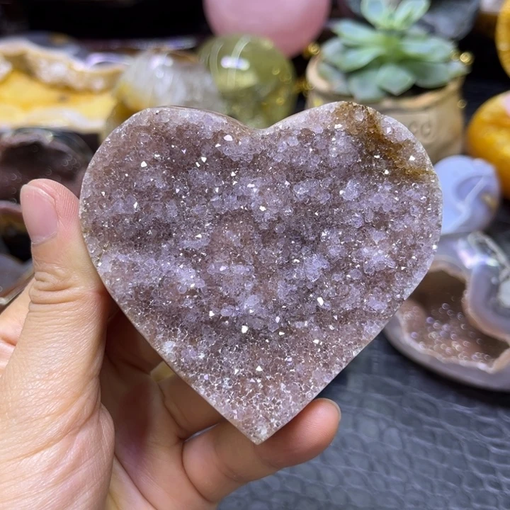 水晶发饰未镶嵌仙女紫爱心