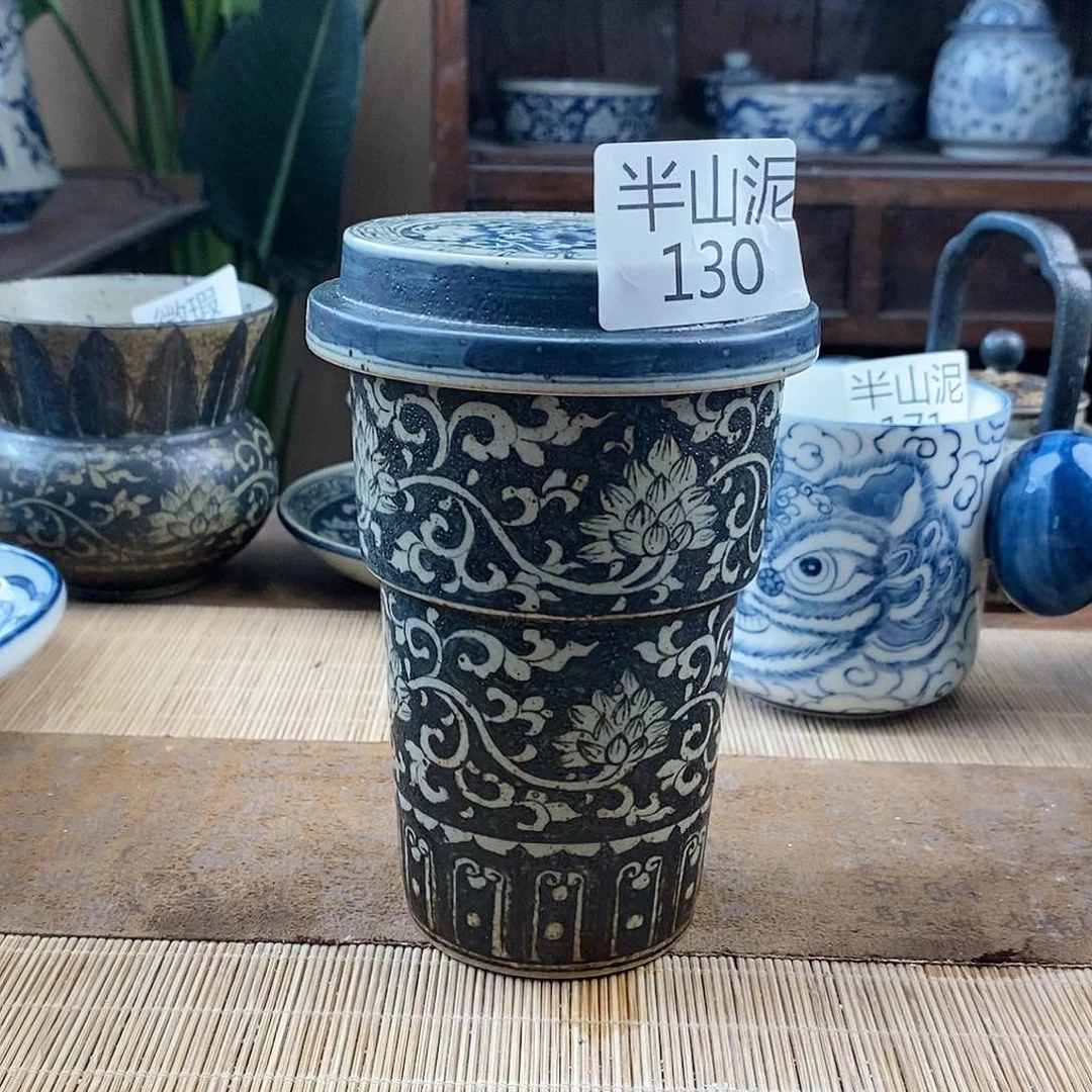 b****?手工手绘青花陶瓷