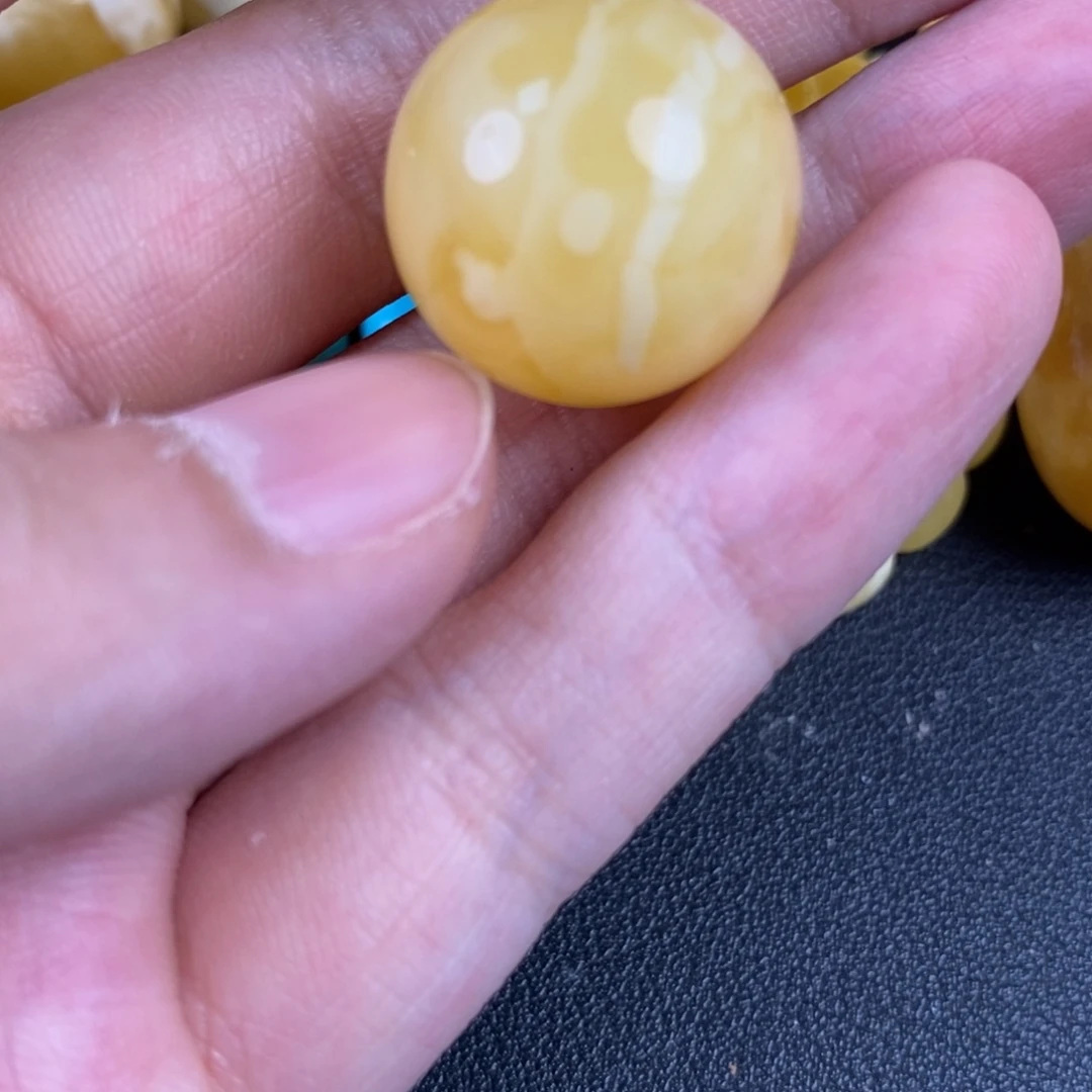琥珀未镶嵌裸石浓蜡一线天13