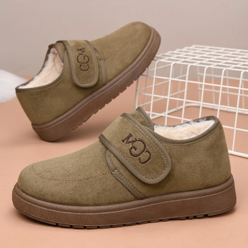 2025冬季新款锁温魔术贴多巴胺穿搭加绒加厚流光风女款磨毛勃肯鞋