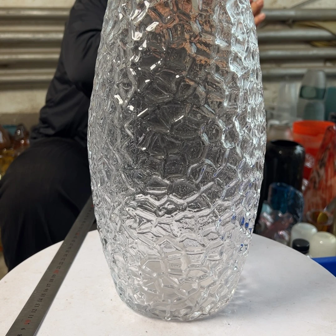 透明高度38琉璃花器摆件微瑕