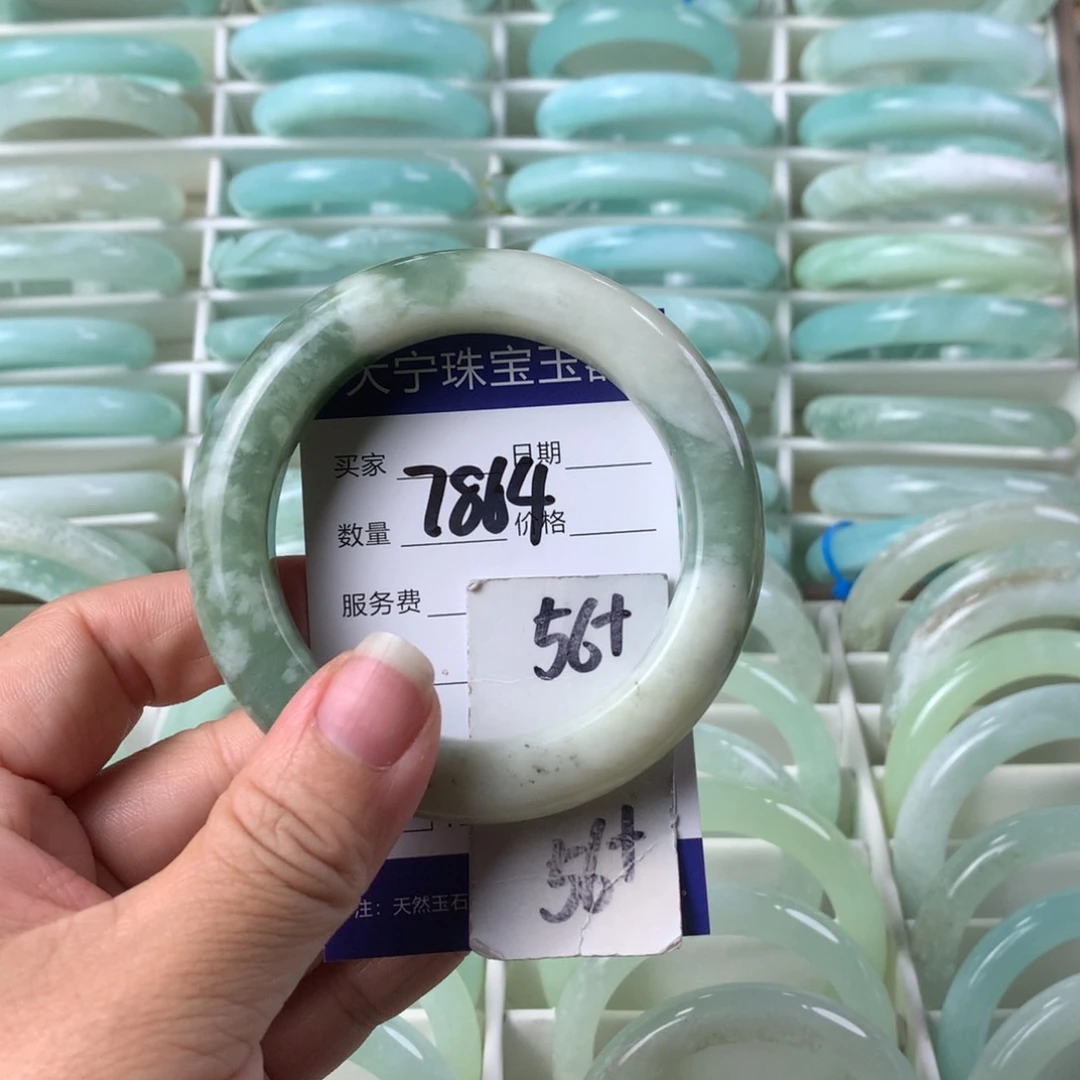 蛇纹石玉手镯未镶嵌7864