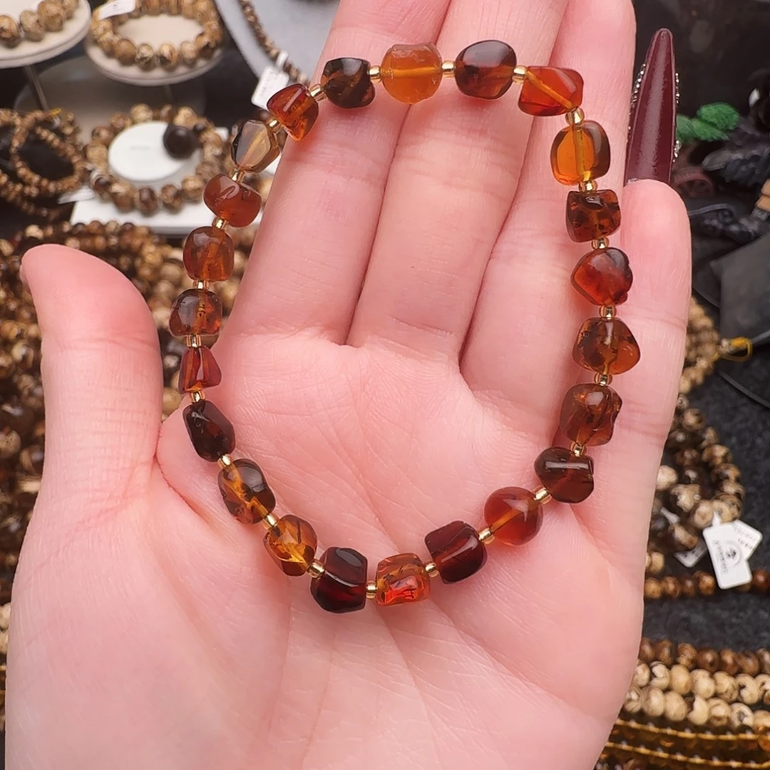 琥珀未镶嵌手链抚顺琥珀