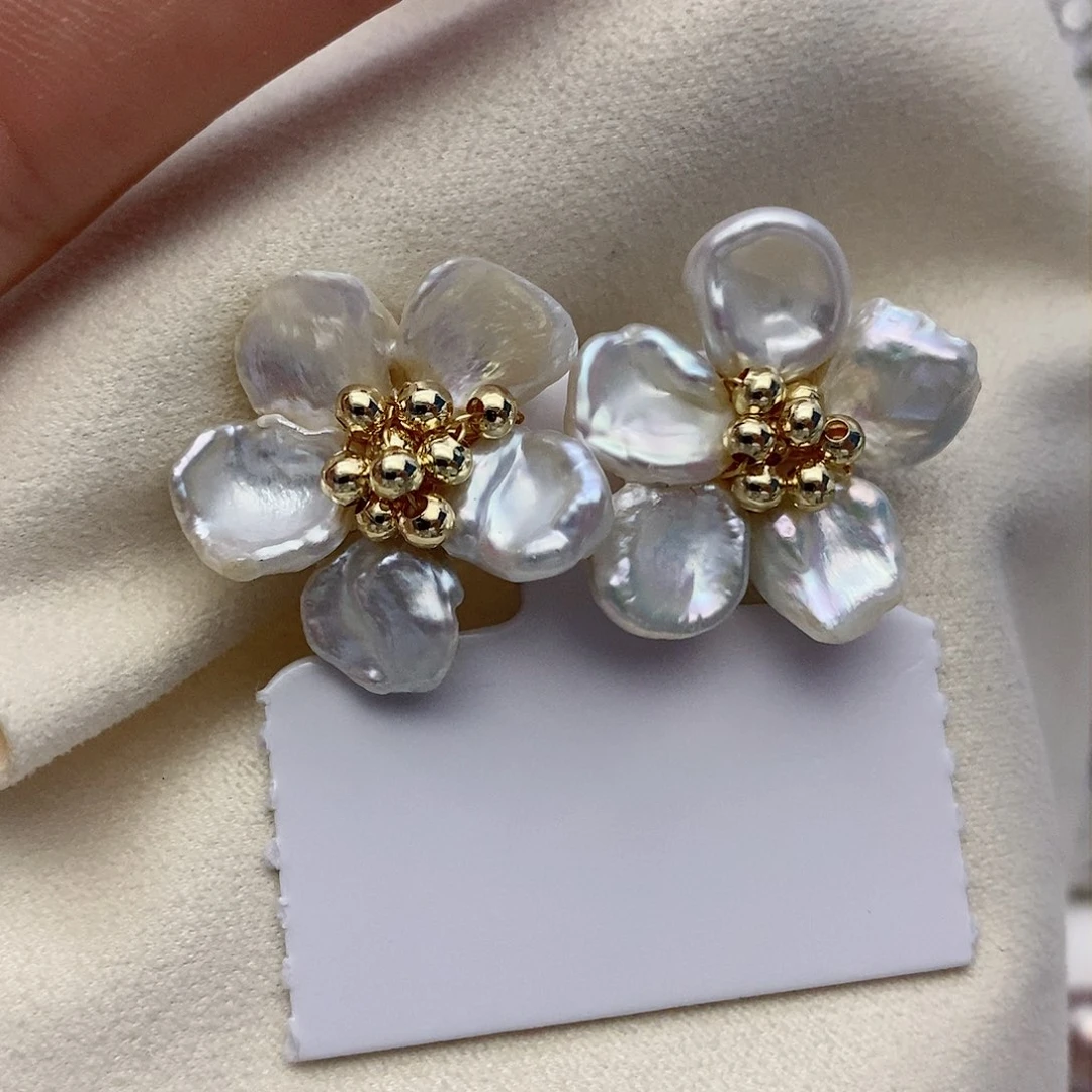 【闪购商品】淡水珍珠耳饰银S925镶嵌