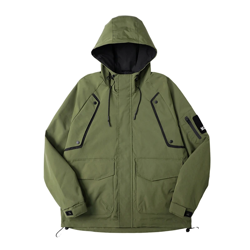 兰博之嘉  男百搭宽松长袖美式轻薄连帽夹克上衣男装外套JK9189