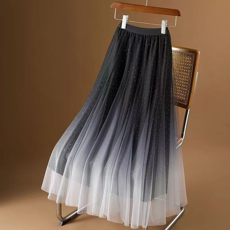 网纱半身裙女秋季2025新款网纱裙