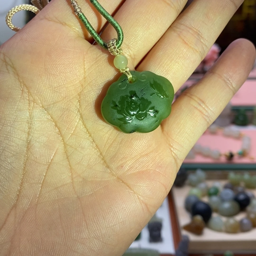 和田玉（碧玉）未镶嵌吊坠(不含链)