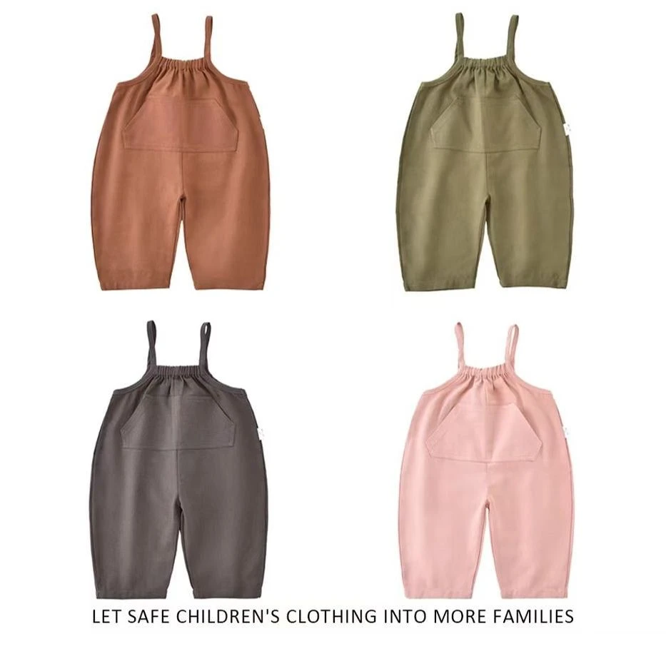 新春款纯棉吊带背带裤婴儿衣服男女宝宝连体衣0-3岁韩版宽松