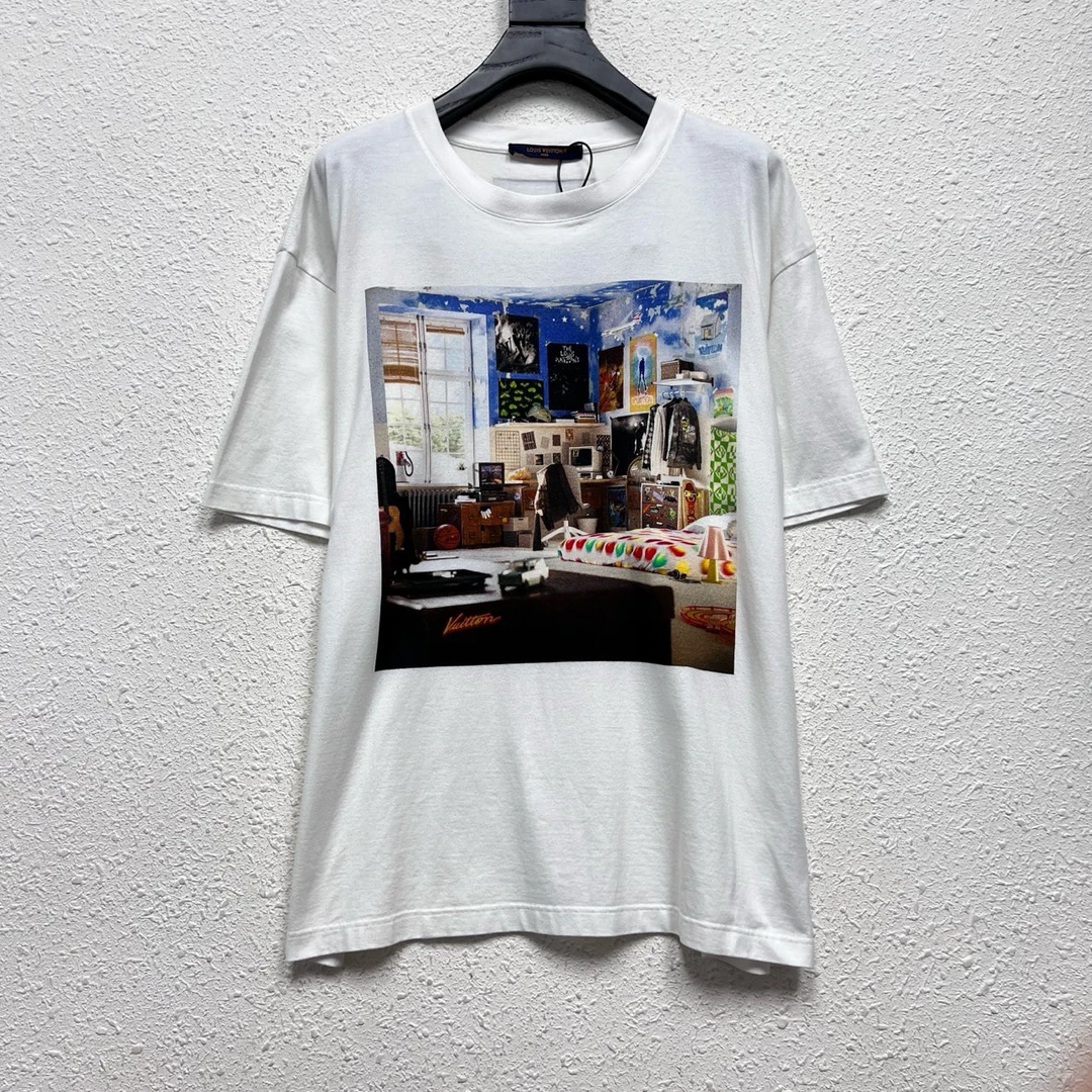 99新 LouisVuitton/路易威登 房间油画短袖 尺码/XL  DY9335