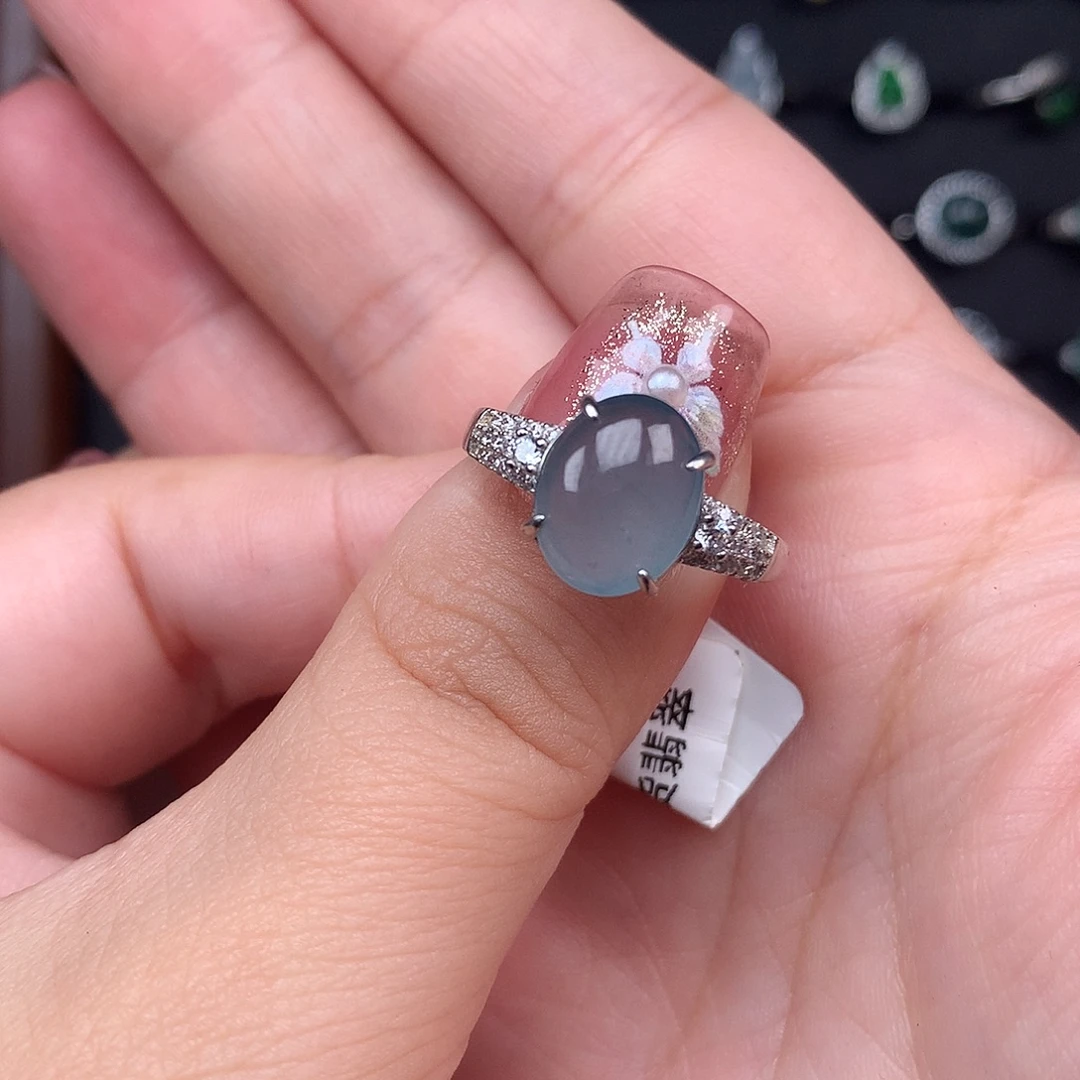 茹***茹翡翠银S925镶嵌戒指