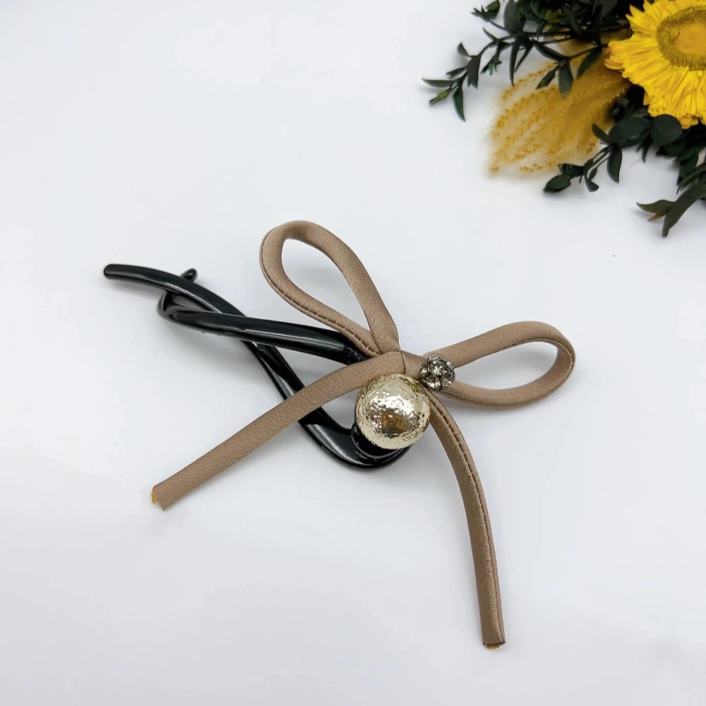 01680 好啊商店 时尚8字夹-卡其 长度10.5cm