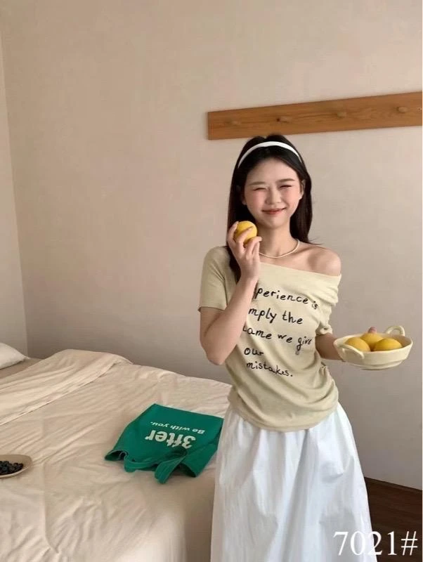 静静严选2025新款爆款夏季韩版宽松休闲甜美时尚百搭t恤短袖7021