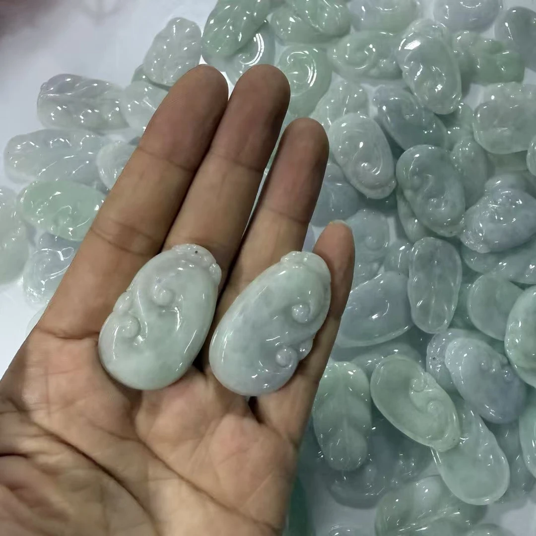 天然A货翡翠如意吊坠-b952-多样性发一