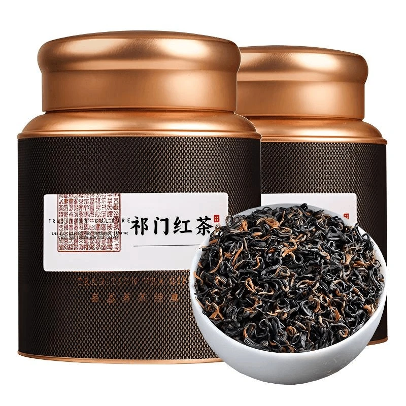 祁门红茶祁红香螺茶叶安徽祁门工夫红茶新茶浓香蜜香型罐装