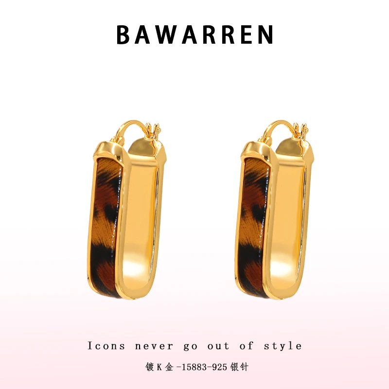 Bawarren 15883-【U型】精致耳环简约百搭