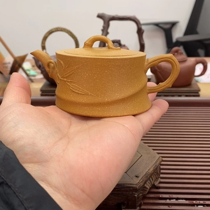 紫砂茶壶竹影130毫升福利