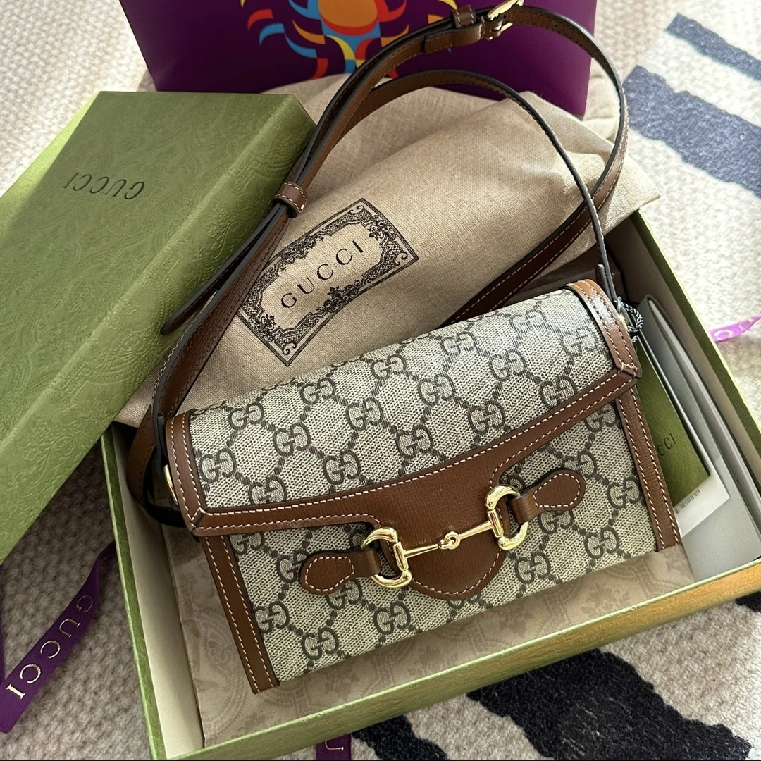 99新 GUCCI/古驰 Gucci横版老花手机包 25090068-08