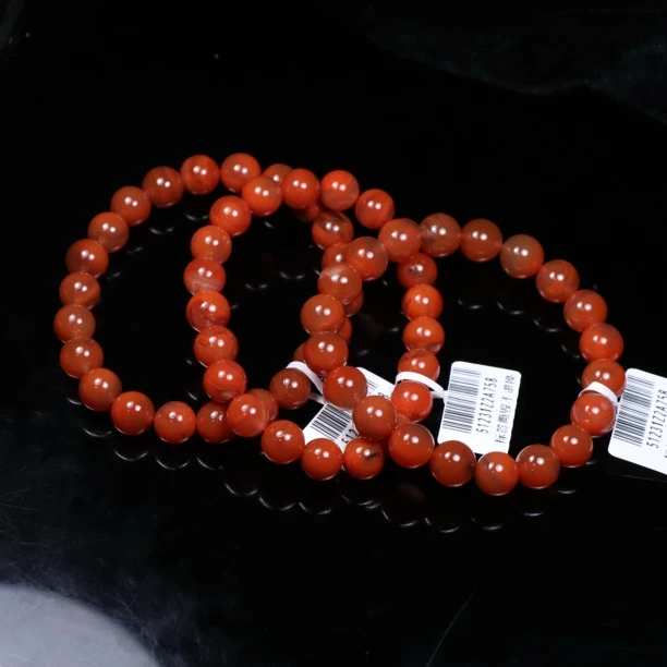 3原矿无优化天然南红冷水河单圈9mm左右随机发一件不保无裂