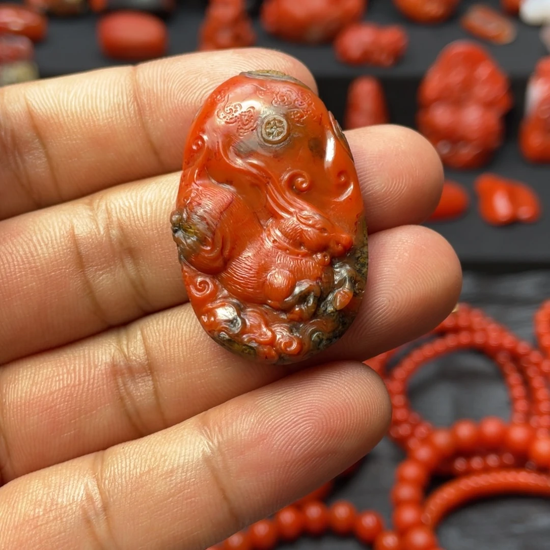 南红玛瑙未镶嵌吊坠(不含链)阿东寨一鹿有你