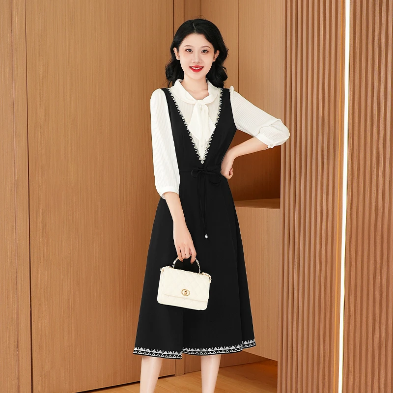 甜甜女装直播间2025新款广州十三行INS风轻奢连衣裙27130