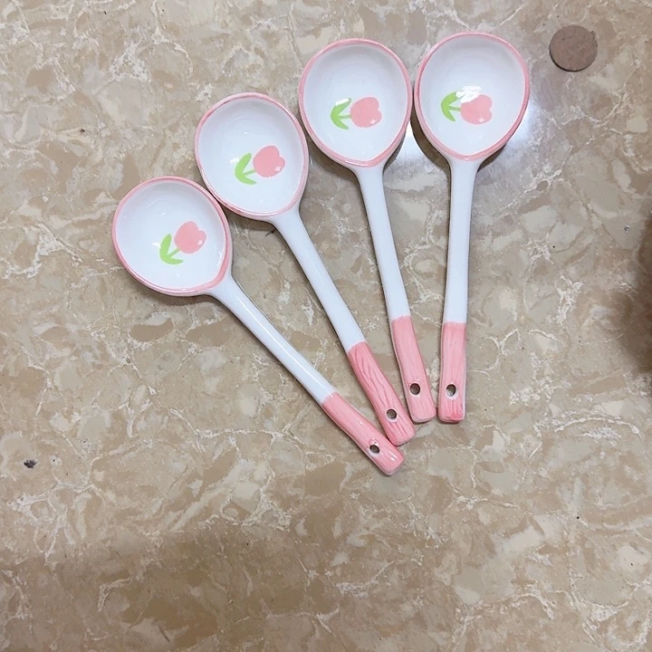 新骨瓷郁金香勺子四个