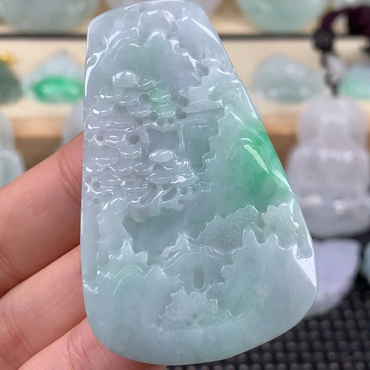 颈饰未镶嵌翡翠山水