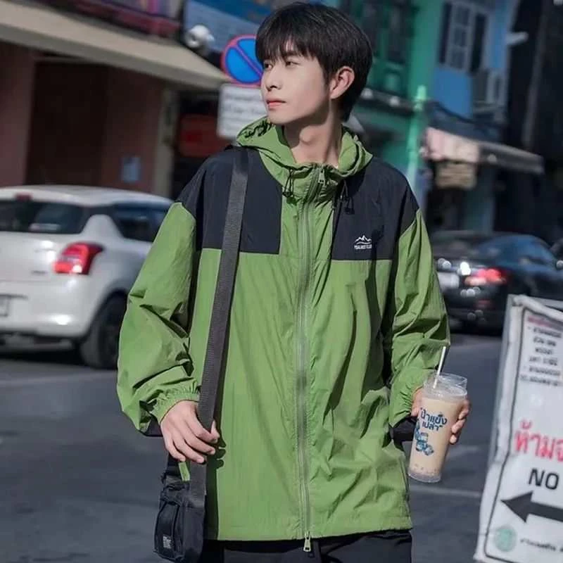 F006薄款冰丝防晒衣夹克男女户外冲锋衣轻薄情侣上衣服潮