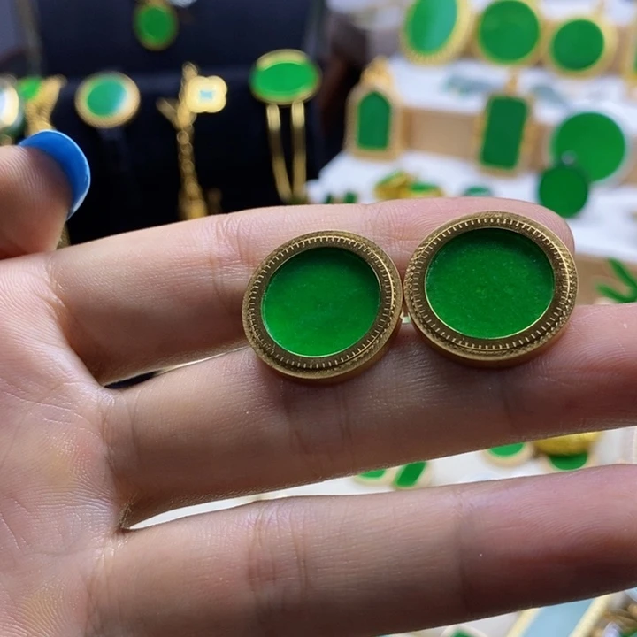 丹***钛钢时尚大圆耳钉