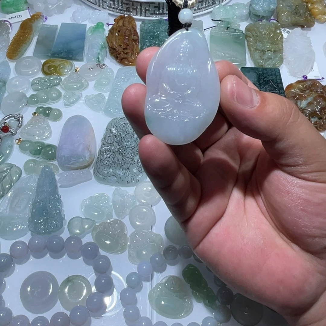 翡翠未镶嵌颈饰天然