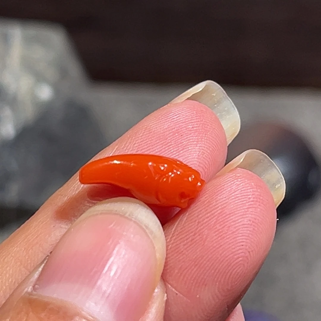 南红玛瑙未镶嵌配饰貔貅卡子