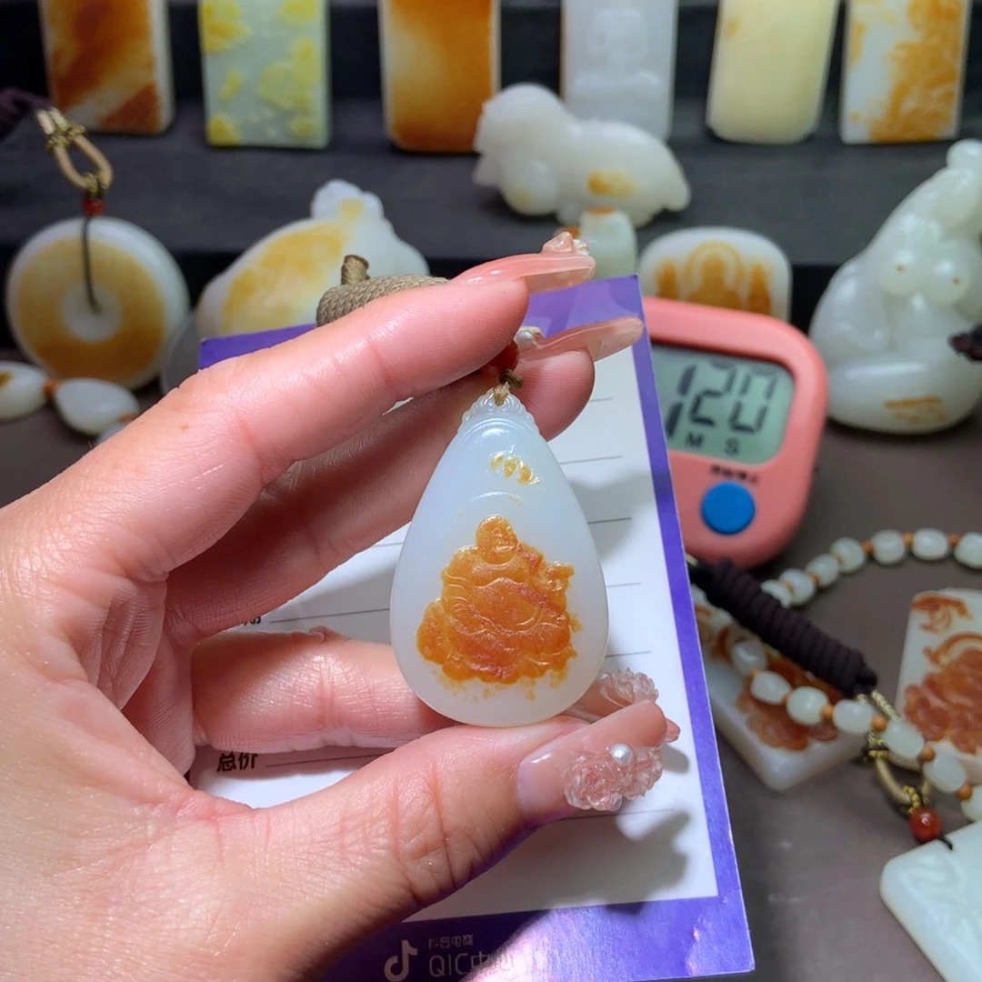 和田玉挂件未镶嵌爱**水