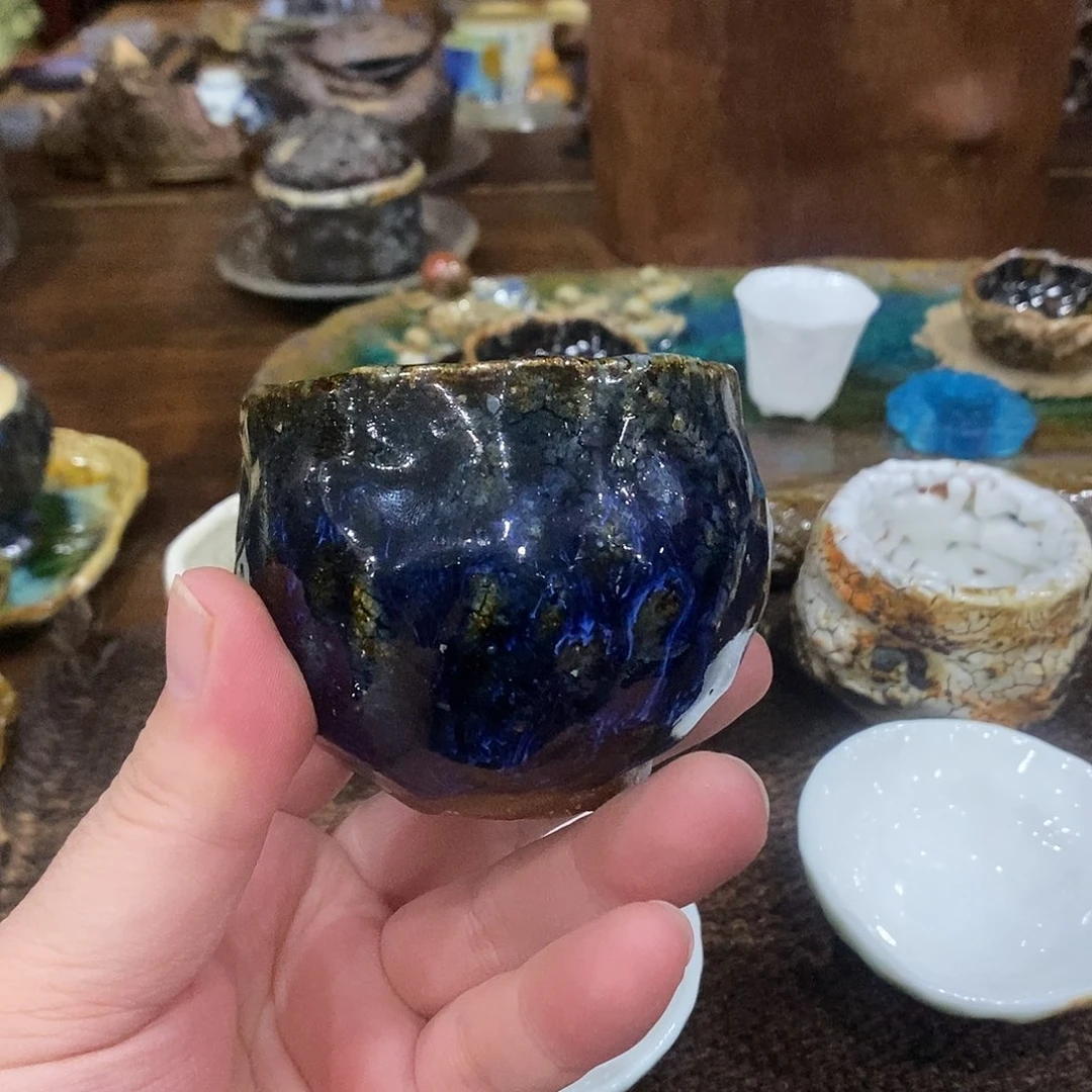 手工制作柴烧茶具