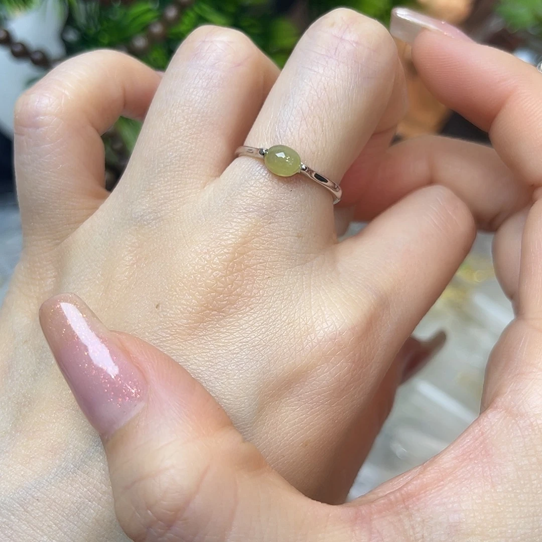 翡翠银S925镶嵌戒指