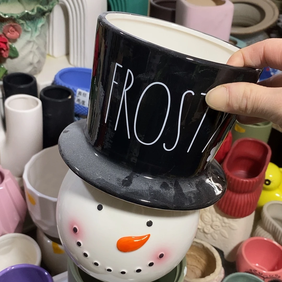 陶杯子陶盆有孔 瑕疵介意勿拍