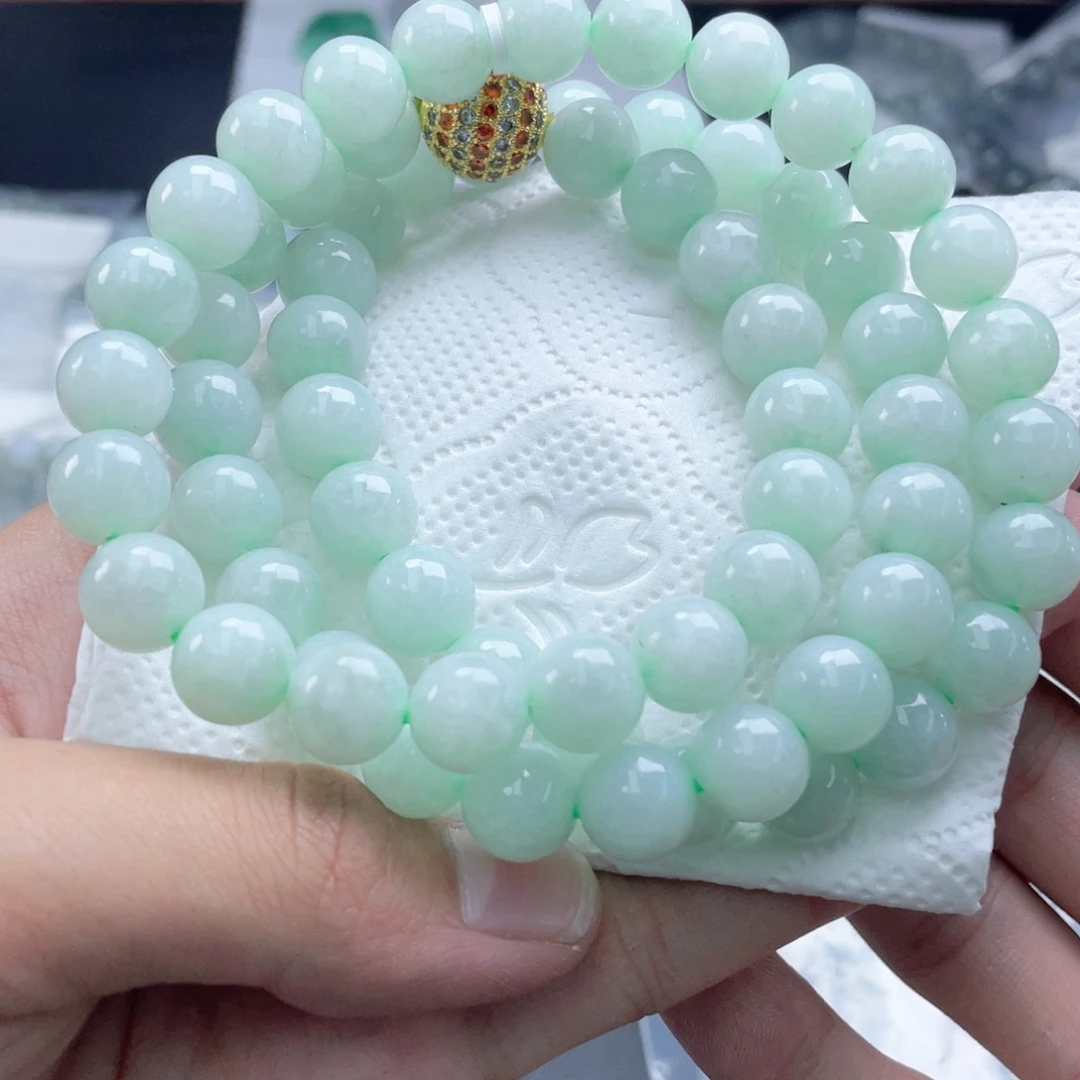未镶嵌定制翡翠珠串