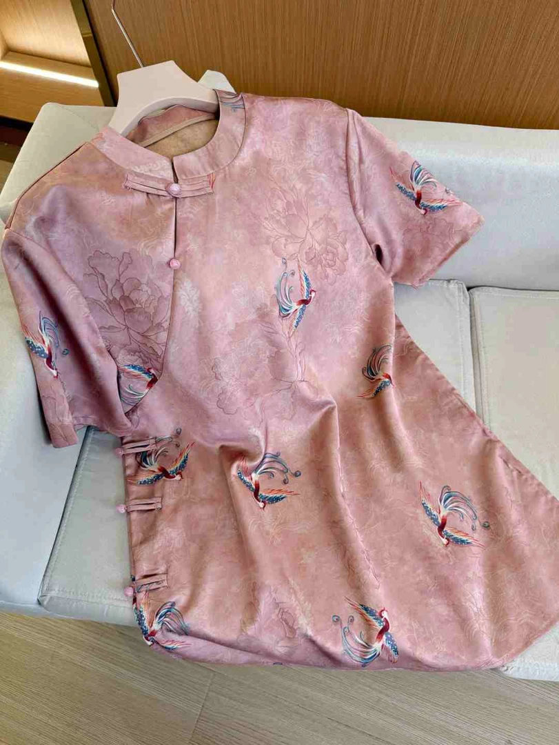 【凤雀华衣】新中式国风高订改良旗袍领奥黛设计感斜襟盘扣上衣夏