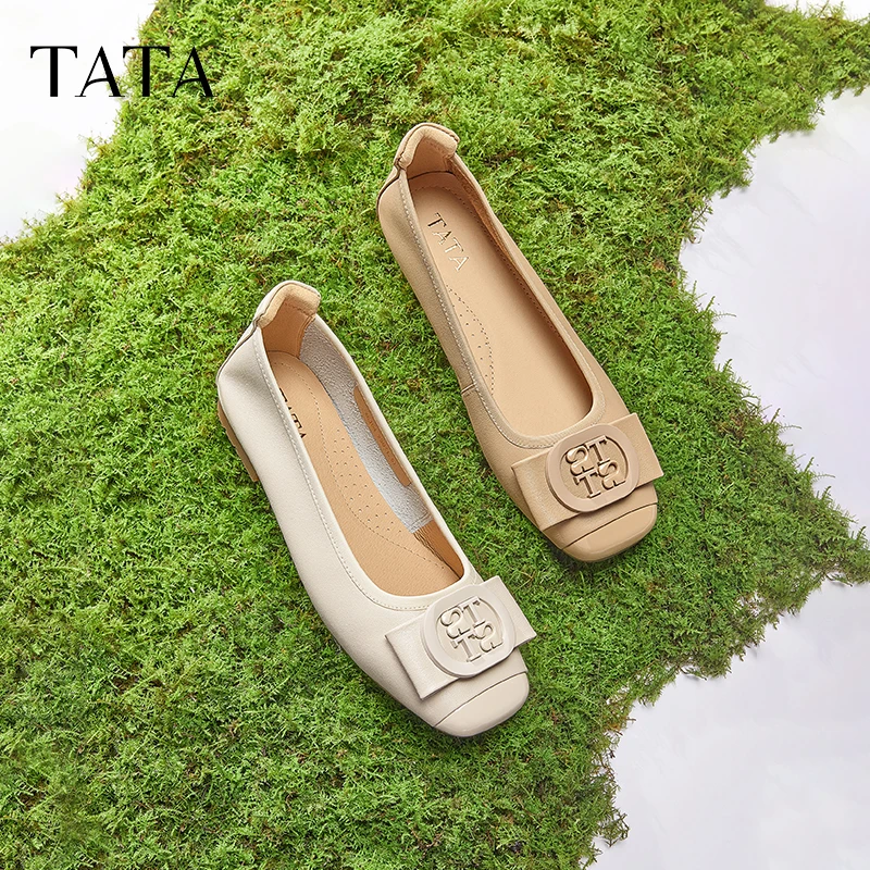 TATA他她2025春新款商场同款休闲平底浅口单鞋通勤女鞋子XGJ04AQ5