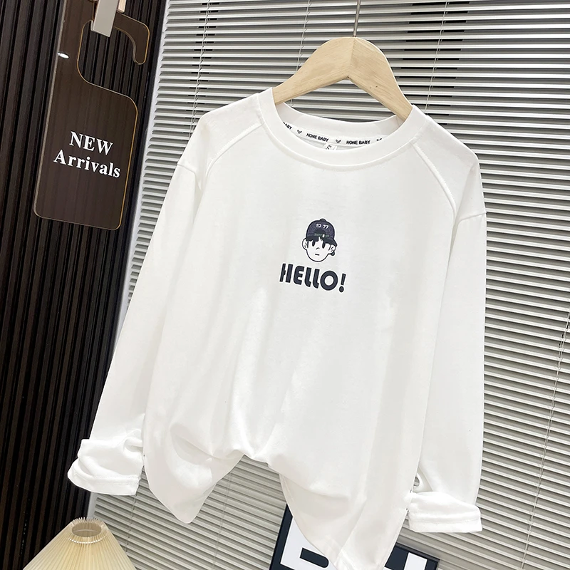 纯棉儿童装男童春装卫衣2025新款春秋款中大童男孩打底衫T上衣t恤