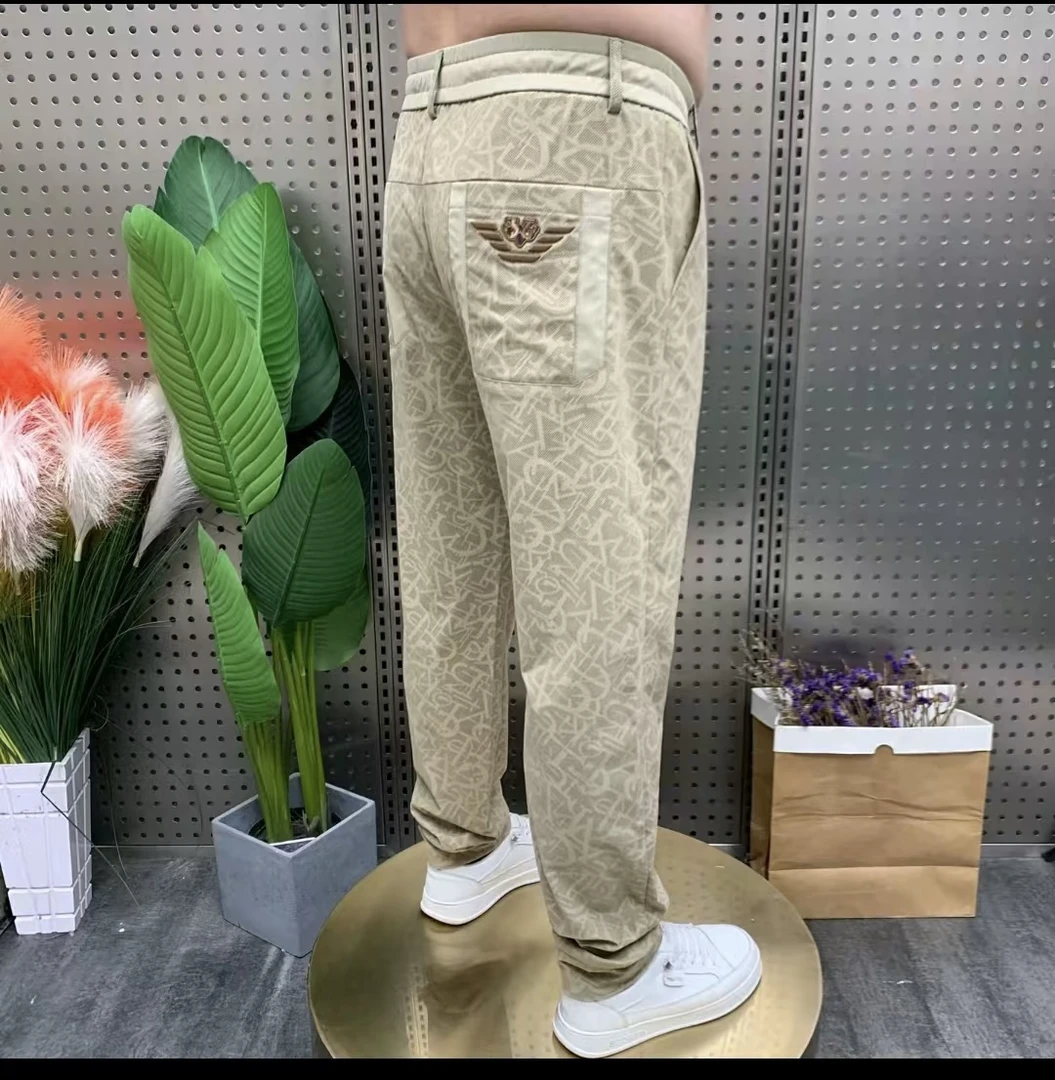 春夏男士工艺时尚提花休闲裤