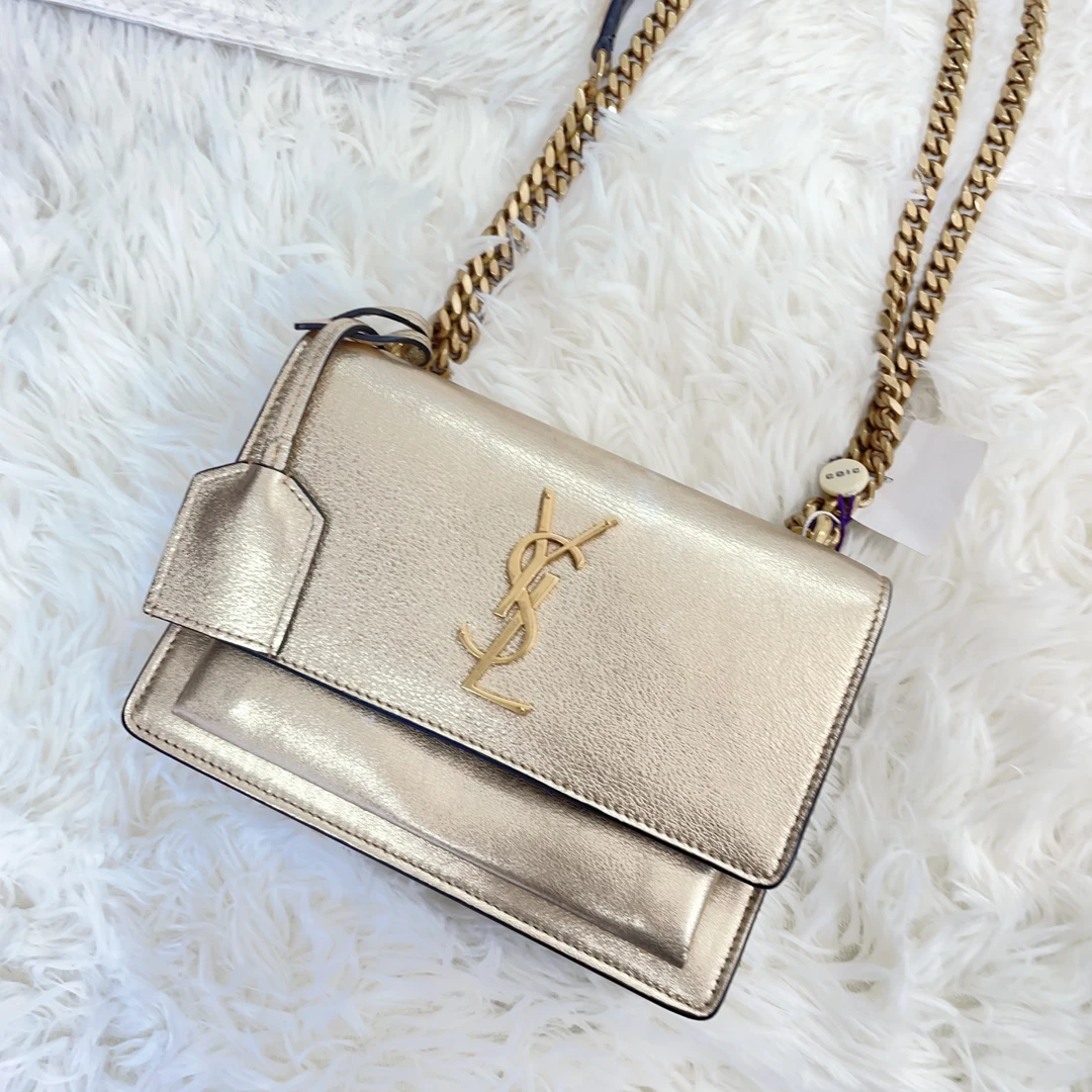 95新 YSL/圣罗兰 爱夏奢品/圣罗兰/香槟金色日落包/60030