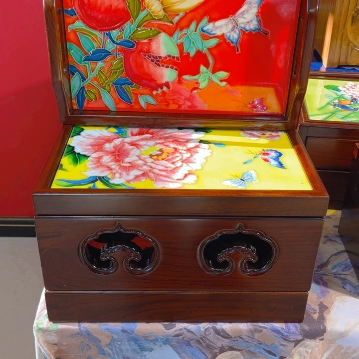 加大款瓷板画艺术作品四件套