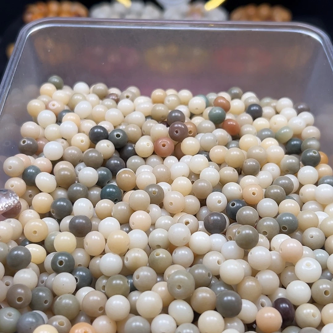 菩提根/象牙果手串微瑕卡9多宝圆200颗