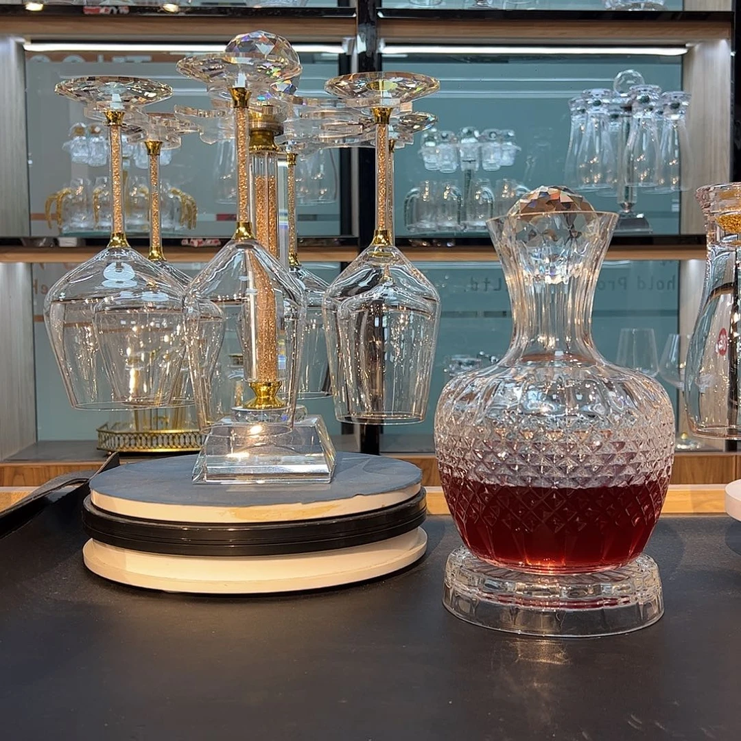 水晶玻璃手柄款420红酒杯一套